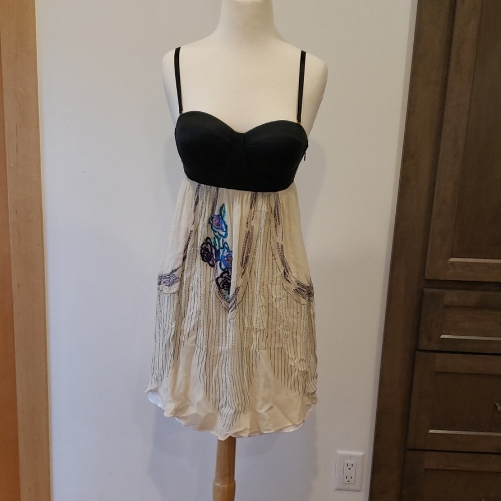 Guess Jean Women's Beaded Silk Dress 1